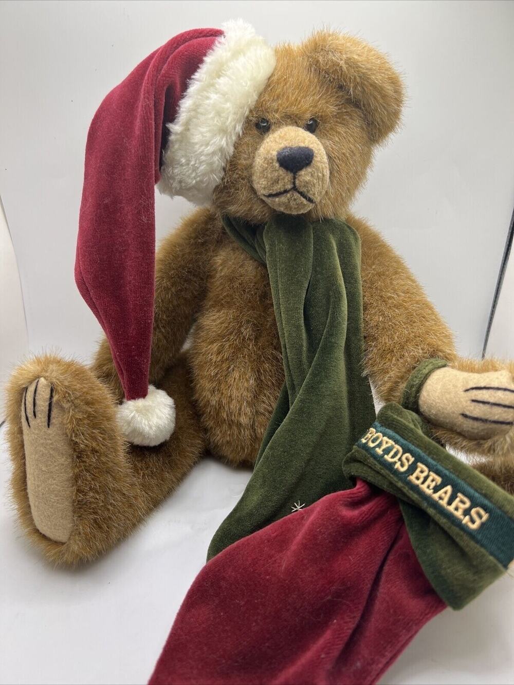 COLLECTIBLE Boyds ‘Nickleby S. Claus’ Fully Jointed The Archive Collection Bear
